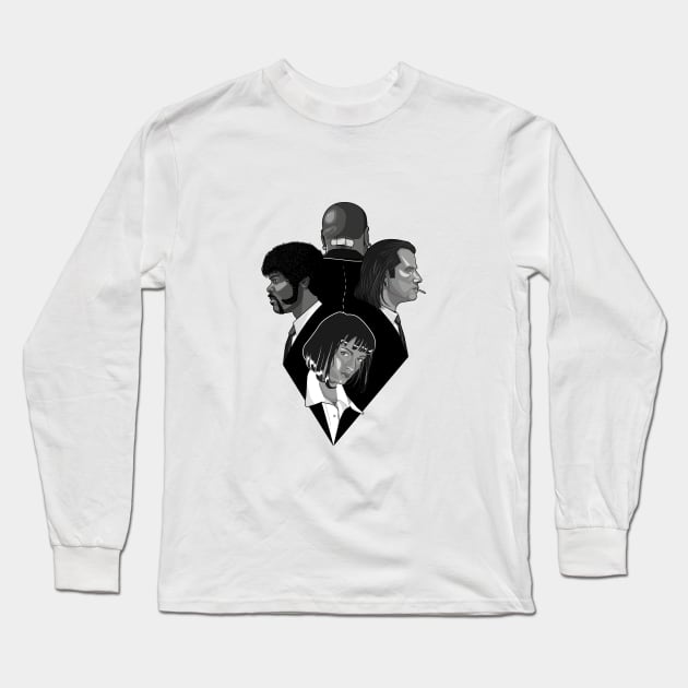 Pulp Fiction Long Sleeve T-Shirt by HilaryShady